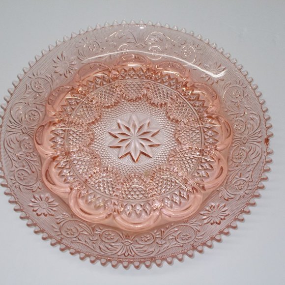 Gorgeous heavy pink glass dish - Picture 3 of 5